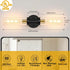 2-Light (1-Pack) Baocuz Bathroom Lighting Fixtures Over Mirror, Black and Gold Vanity Lights for Bathroom, Modern