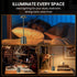 Set 2, 5000mAh 3 Dimming Aluminum LED Cordless Table Lamps of Portable Rechargeable Battery Operated Black Table Light