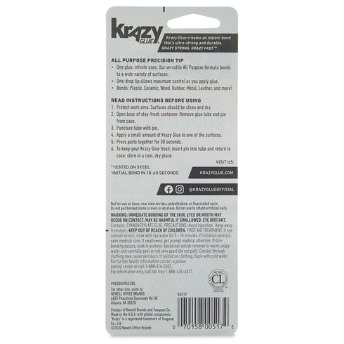 Krazy Glue All Purpose Precision Tip, 2g, 2 Count