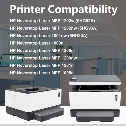 Top Ink 2 Black Cartridge 143A | W1143A Compatible Toner Cartridge Replacement for HP Neverstop Laser Printers