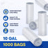 Plexon 710 24" 23" 6 Pack 1000 Gallon Trash Bags, x Clear Small Garbage Bags, Micron High-Density Wastebasket Liners