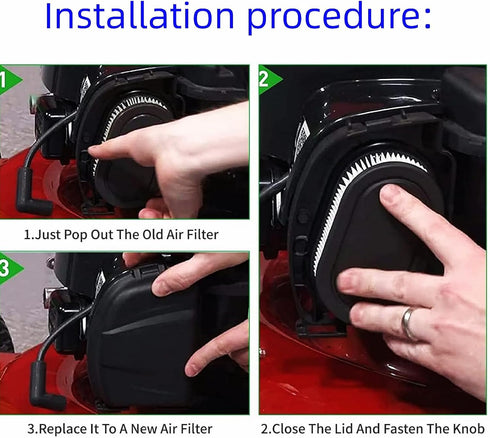 5-pack Air Filter 593260, Replacement for Stratton and Briggs Lawn Mower Air Cleaner Cartridge