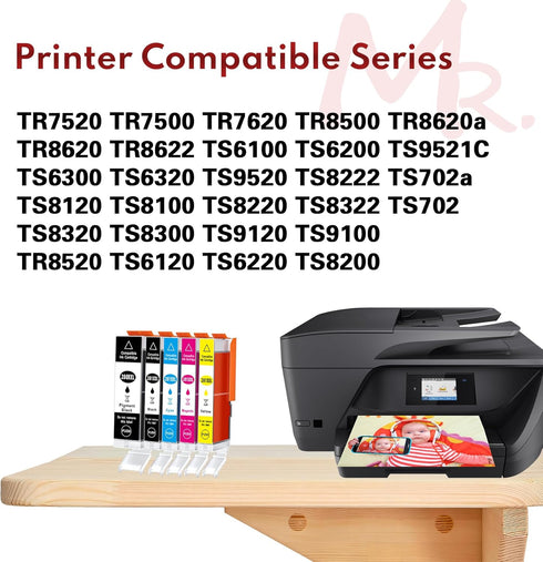 MR.INK Compatible Ink Cartridge for Canon 280XL 281XL 280XXL 281XXL, 5-Pack for TR8620a TR8520 TR8620 TR8600 TR7520