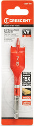 Crescent Screw Point Spade Drill Bit | 4" x 7/8" | CDSP-441