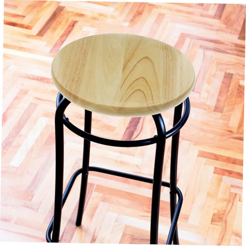 PRETYZOOM Wooden Round Stool Seat Replacement for Restaurant Bar Stool Wooden Cushion Solid Seat Cover for Dining