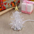 3Pcs 7-Color Angoily Tabletop Christmas Tree, Acrylic LED Night Lights USB Operated Christmas Decorations, Mini Xmas