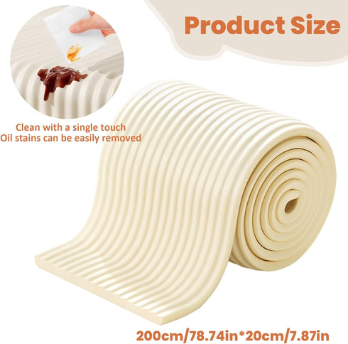 Comebachome 79x8 Crib Padding for Sides, Soft High Elasticity Thickened NBR Table Edge Protectors for Baby, Waterproof