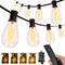 Ollny S11 100FT Outdoor String Lights with Remote, Plug in Waterproof Connectable