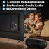 3.5mm 6ft Cyberguys! to RCA Audio Cable, Aux to RCA Cable with Gold-Plated Connectors, Durable PVC Jacket Aux Adapter