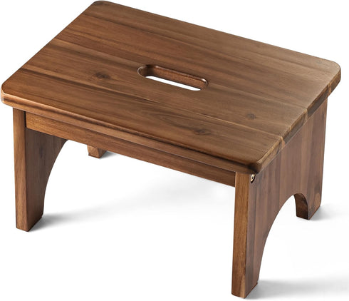 Wooden Step Stool, 9in Heavy Duty Portable Nonslip Step Stool with 550 Load Capacity for Home