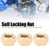 50Pcs Self-Locking Nut, Pure Copper M3/M4/M5/M6 Nuts, Anti-Loose Fastener, Hardware Accessories for Industrial Use (M6)