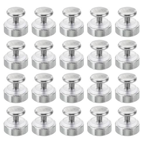 PATIKIL M4x12 Standoff Screws with Spacers, 20 Pack Thumb Screw Fasteners for Wall Mounting Acrylic Glass Signs, Silver