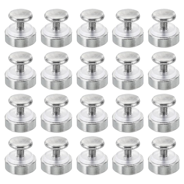 PATIKIL M4x12 Standoff Screws with Spacers, 20 Pack Thumb Screw Fasteners for Wall Mounting Acrylic Glass Signs, Silver