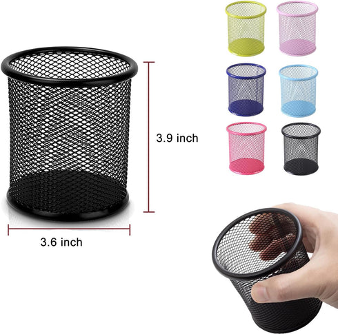 Pen Holder Pencil Organizer for Desk, Mesh Cup Container for Marker, Tape, Clip, Scissors for Office, School, Student,