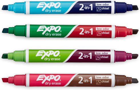 EXPO 1944656 2-in-1 Dry Erase Markers