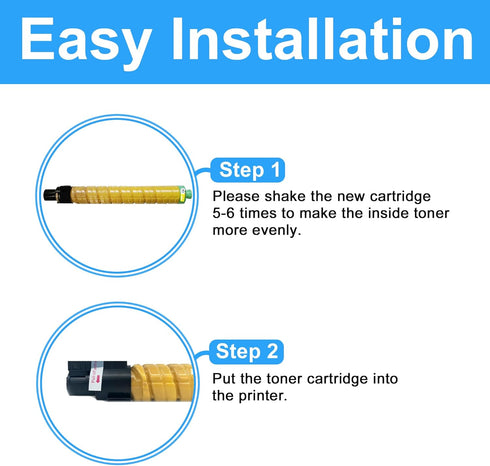 LCL Toner Cartridge Replacement for Ricoh 841680 841752 MP C4502 C5502 C5502A (1-Pack Yellow)