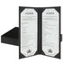 IVWNNN 4.25'' x 11'' Menu Covers 6 Pack Black PU Leather Menu Holders