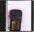 Five Star Pencil Pouch, Pen Case Storage Organizer for School Supplies, Fits 3 Ring Binder, Navy/Pink (505160B-ECM)