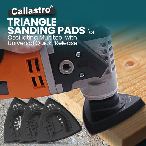 Triangle Sanding Pads for Oscillating Multitool, 3 Pack of 3-1/8 Inch Sander Pads