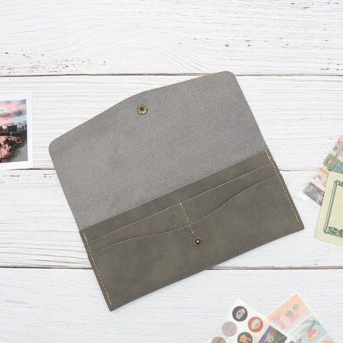 NatSumeBasics Cash Envelope Wallet, Grey Budget Money Dollar Bill Receipt Coupon Holder for Women and Men