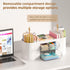 Marbrasse Desk Organizer, Beige - Pen Holder with 3 Drawers, Multi-Functional Organizer with 7 Compartments