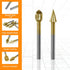 10 PCS Carving Bits HSS Rotary Drill Burr Set, 1/8'' Shank Wood Engraving Router Bit