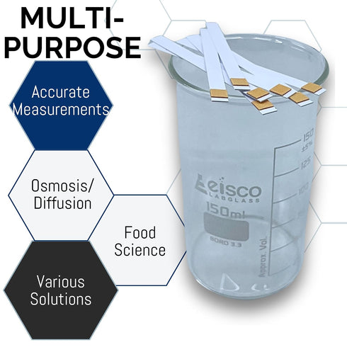 100 Eisco Labs - Scientific Glucose Test Strips - Educational Glucose Test Strips - Essential Tools for Food Science