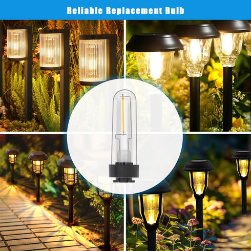 Bulb 3V Lightbulb 2 Pack Solar Light Replacement May Fit Hampton Bay Solar Light Warm White Solar Outdoor Indoor