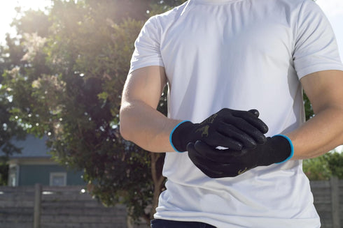 12 Pairs Men Work Gloves, Lightweight Grip Gloves Available in 4 Sizes, Polyurethane Rubber Coated Touchscreen Tactical