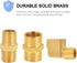 SUNGATOR 1/4" Brass Fittings Kit, 90 Degree Barstock Street Elbow, 1/4 Inch Male Hex Nipples, 1/4'' Female Coupling