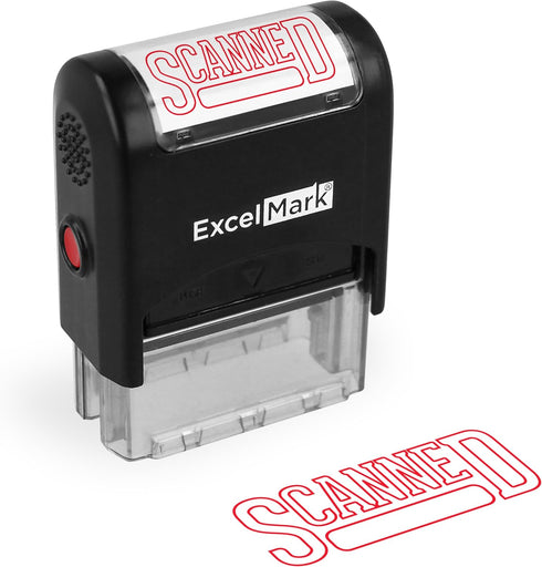 ExcelMark Self-Inking Rubber Stamp - A1539 with Red Ink