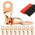 8PCS Battery Cable Ends, 1/0 Gauge Wire Connectors, 3/8 Copper Wire Lugs with Heat Shrink Tubing by HOUSUN