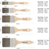 Double Thick Chip Paint Brush Set: Wood Stain Brushes for Painting Walls, 5 Pack Assorted Sizes