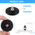 Learay 6 Pack 31 LBS M6 Rubber Coated Magnets, Neodymium Magnet Base with Threaded Studs, Strong Mounting Stud Magnet