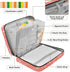 Wfrish Handle,1.25 Inch 3 500 6 Salmon Glitter Sparkling Zipper Binder Bag with Ring O-Ring Sheet Capacity Tab