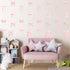 Aeaocvo 28 (6 Pcs Pink Bow Wall Stickers, Bow Room Decor for Girls, Peel and Stick Wall Stickers for Girls Room Nursery
