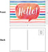 Watercolor Hello Postcards