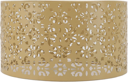 SPYMINNPOO E27 E14 8.7x4.7in Metal Exquisite Hollow Out Decorative Lamp Shade Soft Light for Chandeliers, Floor Lamps