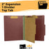 The File King Brick Red Pressboard Classification File Folder, Letter Size, Box of 10, 2” Expansion, USA Made