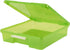 Storex Classroom Craft Project Box, Stacking Plastic Organizer Fits 12x12 Scrapbooking Paper, Green, 5-Pack (63207U05C)