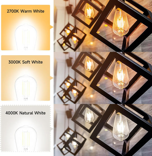SHINESTAR Dimmable E26 LED Light Bulbs, 60 Watt Equivalent, 6W High Brightness 4000K Daylight White, 8 Packs