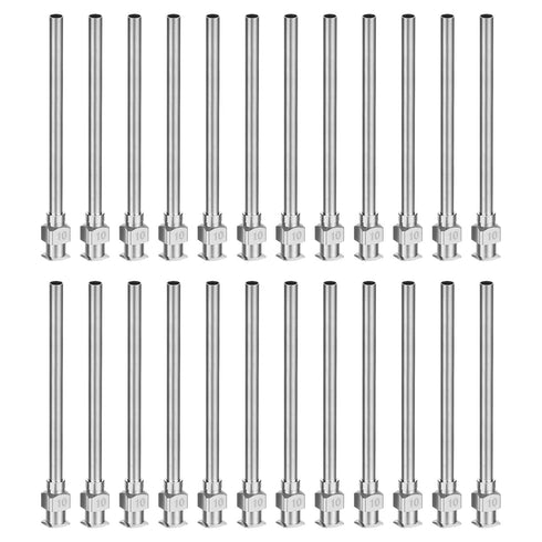 PATIKIL Blunt Tip Dispensing Needle 10G, 24 Pcs 2 Inch Stainless Steel Liquid Dispenser Needles with Lure Lock