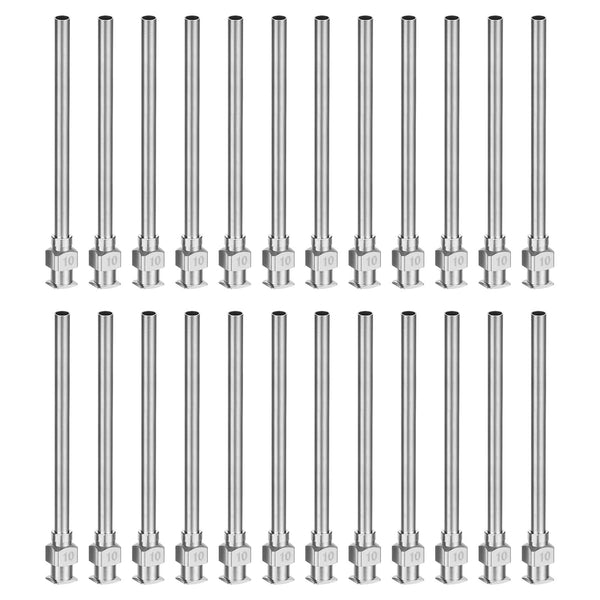 PATIKIL Blunt Tip Dispensing Needle 10G, 24 Pcs 2 Inch Stainless Steel Liquid Dispenser Needles with Lure Lock