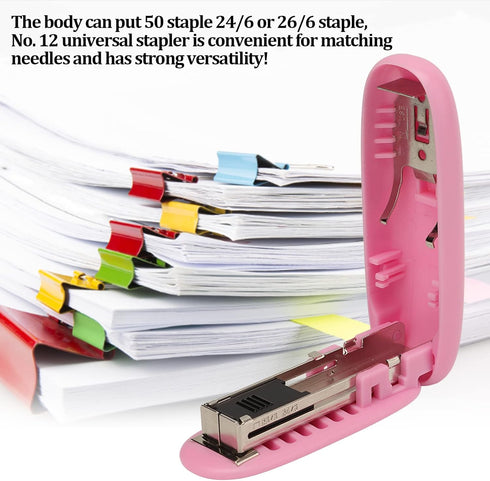 Mini Stapler, Compact Office Miniature Stapler, Portable Leverage Structure, Gift for Home School Students