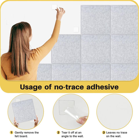 DOLLAR BOSS Large Cork Bulletin Board 48"x36" Wall Tiles, 12 Packs, 1/2" Thick with 120 Pushpins, Light Grey