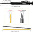Hiboom Solid Carpenter Pencil Set with 7 Refills and Built-in Sharpener for Woodworking and Design