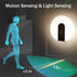 Gusweet 2000mAh Battery Operated Motion Sensor Night Lights, Rechargeable Wall Sconces Stick-on Wall Lights Wireless