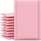 UCGOU Bubble Mailers 4x8 Inch Light Pink, 50 Pack Poly Padded Envelopes for Small Business Mailing