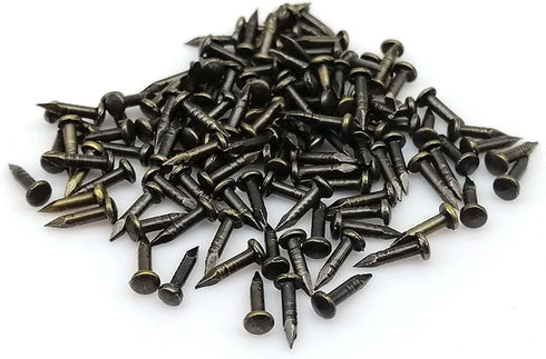 BLUELEC 200PCS Wooden Nails for Household Decoration, String Art & DIY Crafts (1×8mm/0.04×0.3in, Bronze)