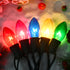 25Ft Lights,C9 26 Bulbs (1 Multicolor Christmas Christmas Lights Outdoor with Clear Glass Colorful Spare), Hanging